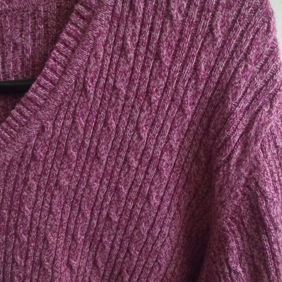 100% Cotton Pink Cable Knit Sweater - Picture 2 of 4